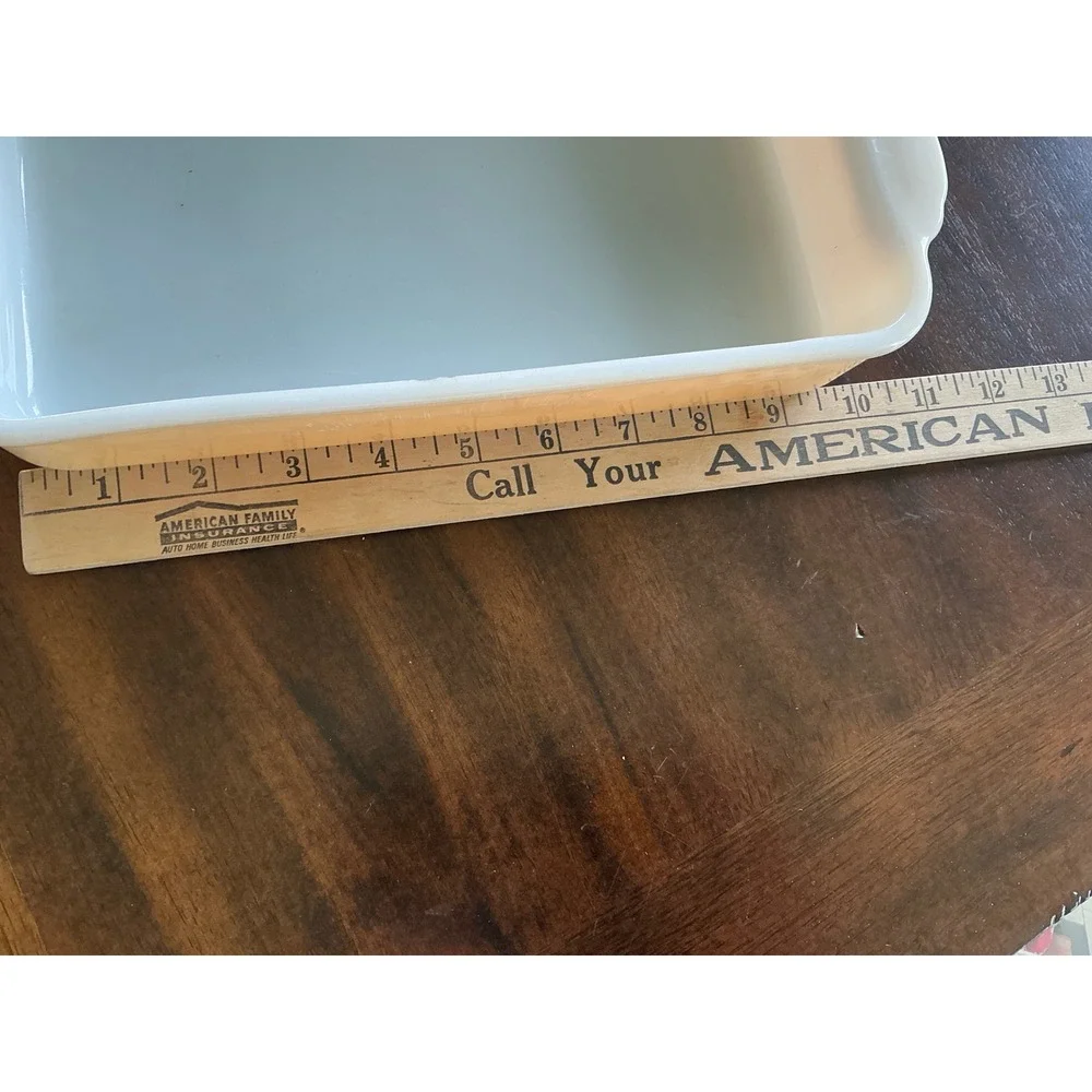 Vintage Fire-King Anchor Hocking White Milk Glass Rectangular Baking Pan 12.5